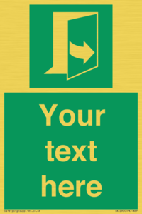 Custom sign safe condition door opens pulling left hand side